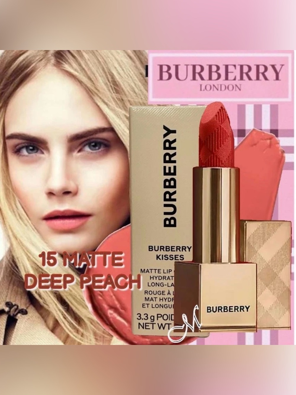 Burberry DEEP PEACH Matte Lipstick Kisses